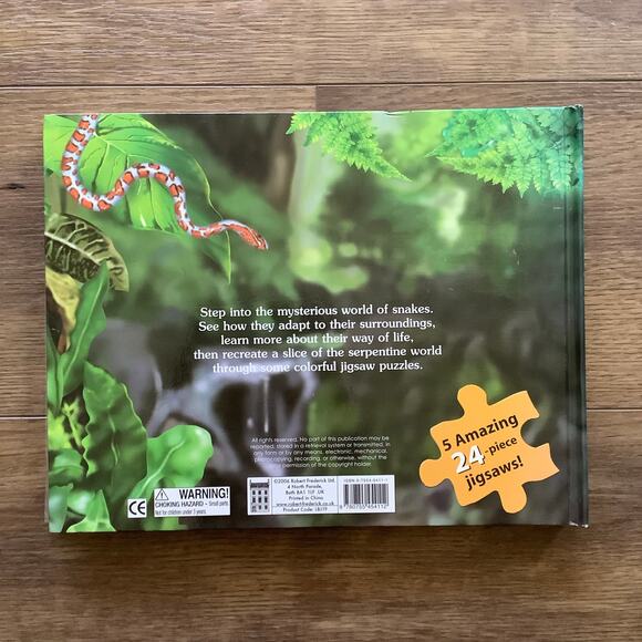 Jigsaw Killer Creatures Snakes 5 24-Piece Jigsaw Puzzles New - Picture 4 of 4